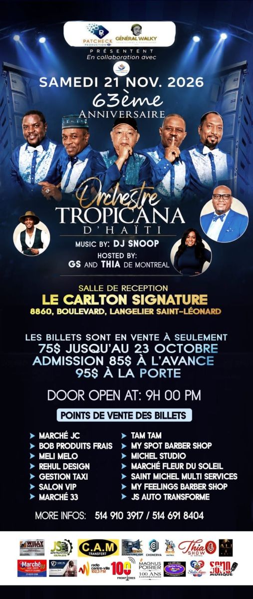 Orchestre Tropicana d’Haïti — 63rd Anniversary Celebration
